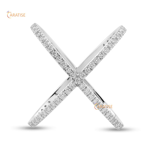 1.078 TDW Round Cut Diamond Engagement Ring 925 Silver