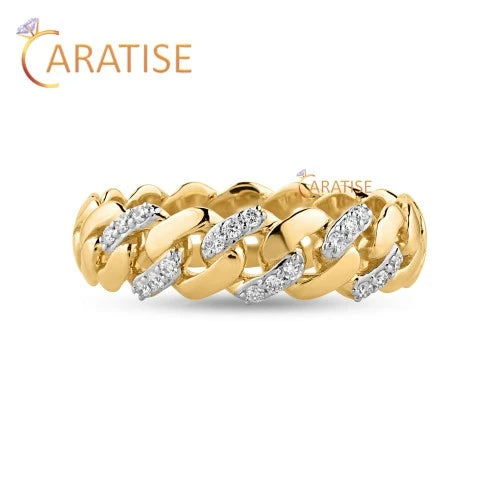 0.108 TDW Round Cut Diamond Band Ring 925 Silver