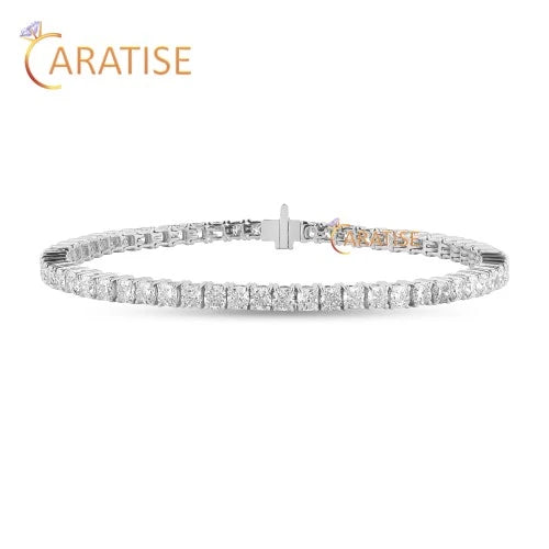 6.60 CT Cushion Cut Diamond Tennis Bracelet 925 Silver