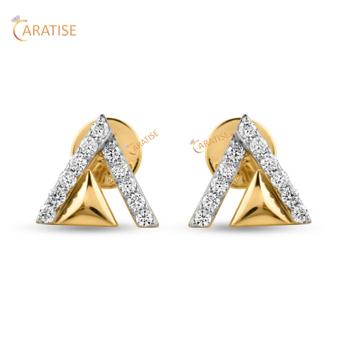 0.266 TDW Round Cut Diamond Earring 925 Silver