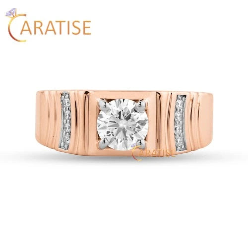 1.004 TDW Round Cut Diamond Ring 925 Silver