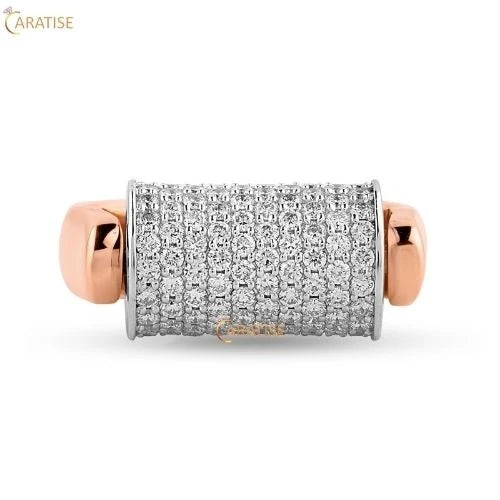 1.25 TDW Round Cut Diamond Engagement Ring 925 Silver