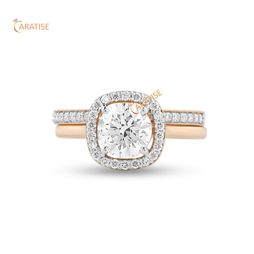 1.49 TDW Round Cut Diamond Ring with Band 925 Silver