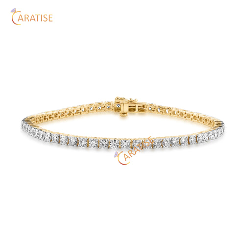 4.00 CT Round Cut Diamond Tennis Bracelet 925 Silver