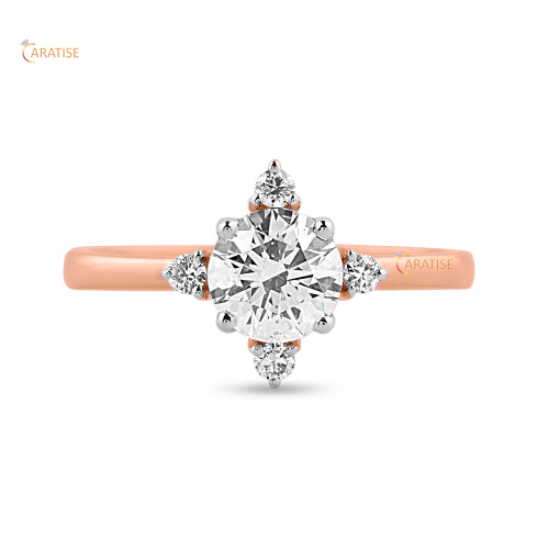 1.15 TDW Round Cut Moissanite Diamond Engagement Ring | 925 Silver