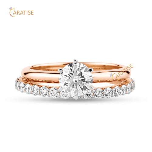 1.78 TDW Round Cut Moissanite Diamond Engagement Ring 925 Silver