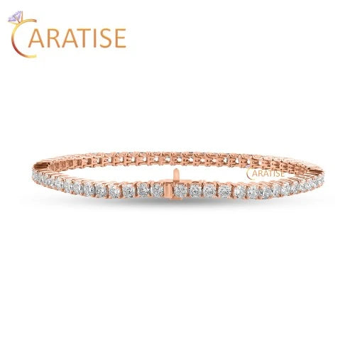 6.60 TDW Cushion Cut Diamond Tennis Bracelet 925 Silver