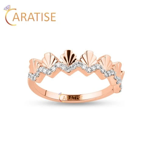 0.23 TDW Round Cut Diamond Eternity Band Ring 925 Silver