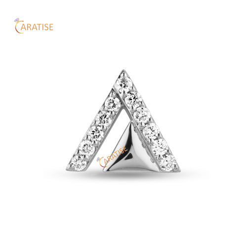 0.266 TDW Round Cut Diamond Earring 925 Silver