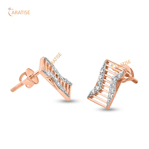 0.15 TDW Round Cut Diamond Earring | 925 Silver | Moissanite Diamond | Anniversary Gift For Her