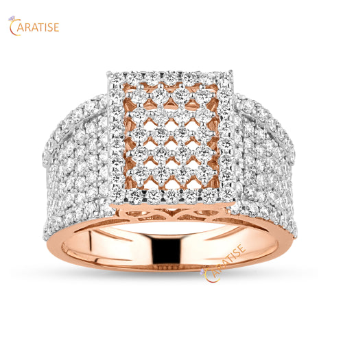 2.00 TDW Round Cut Diamond Enagement Ring 925 Silver
