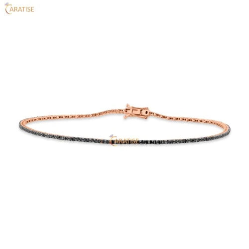 0.62 TDW Round Cut Diamond Bracelet Tennis Bracelet 925 Silver