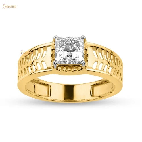 1.75 TDW Princess Diamond Solitaire Ring 925 Silver