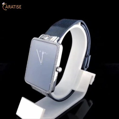 2.31 TDW Round and Baguette Cut Diamond | Exquisite Moissanite Diamond | Classic Diamond watch For Him | EF-VS Color