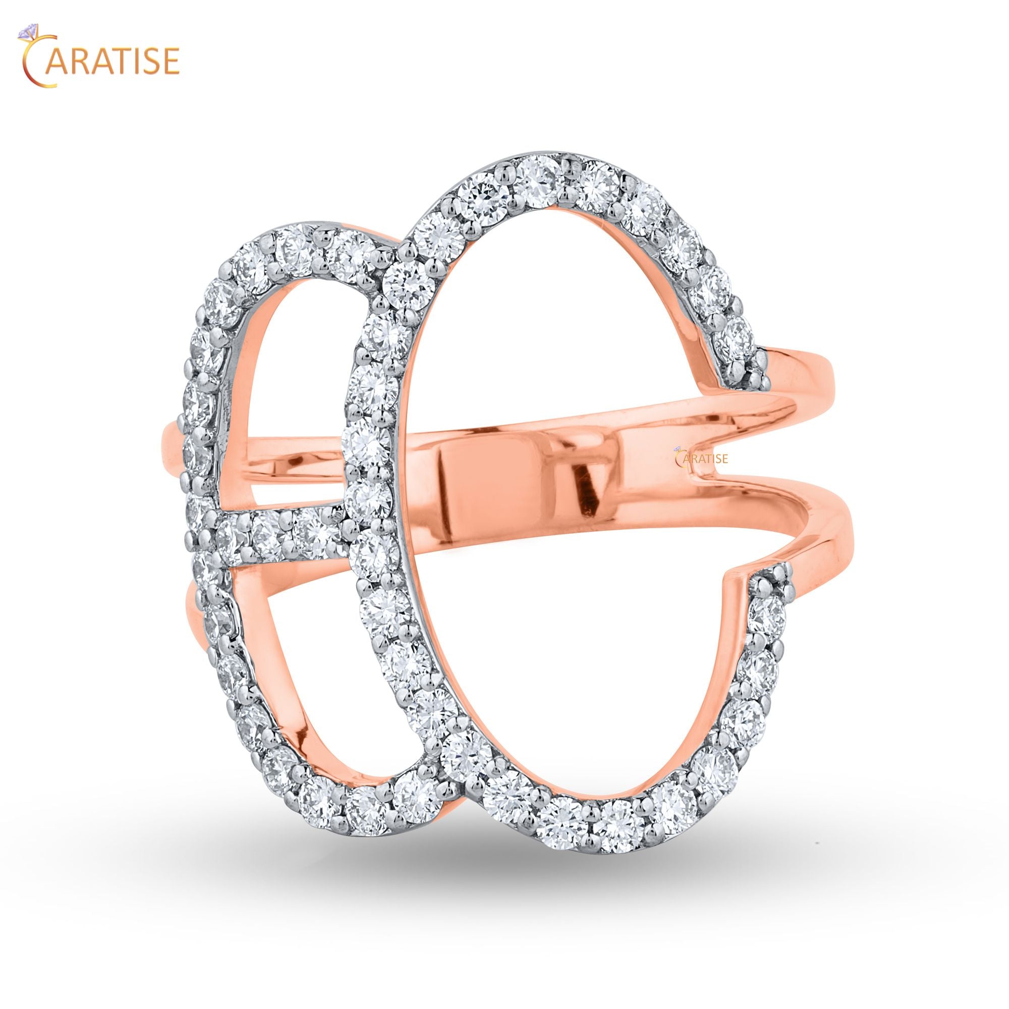 0.57 TDW Round Cut Moissanite Diamond Ring | 925 Silver