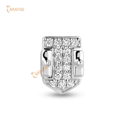 0.30 TDW Round Cut Diamond Earring 925 Silver