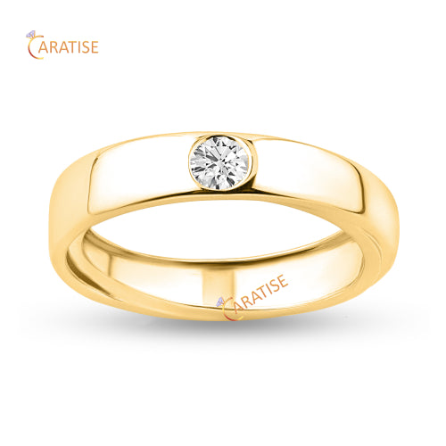 0.36 TDW Round Cut Moissanite Diamond Solitaire Ring 925 Silver