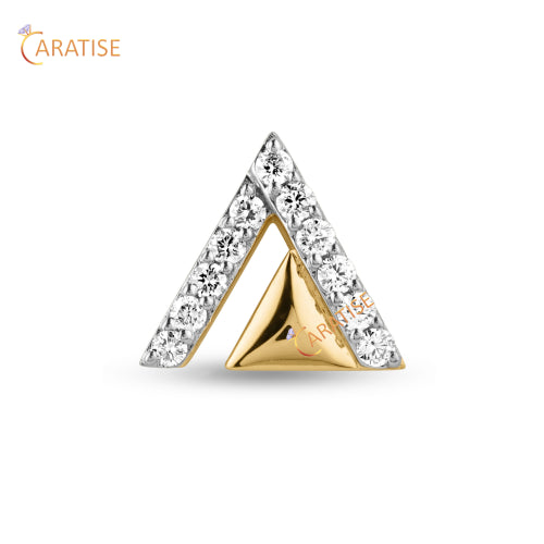 0.266 TDW Round Cut Diamond Earring 925 Silver