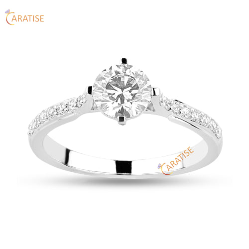 0.98 CT Round Cut Women's Moissanite Diamond Ring| 925 Silver | Beautiful Present For Her | Uniting Two Hearts