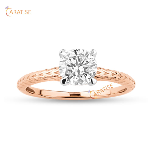 0.93 TDW Round Cut Women's Moissanite Diamond Solitaire Ring 925 Silver