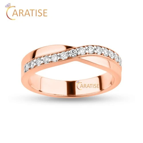 0.294 TDW Round Cut Diamond Eternity Band Ring 925 Silver