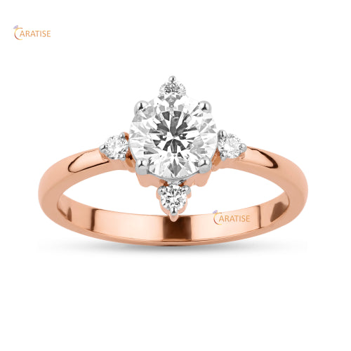 1.15 TDW Round Cut Moissanite Diamond Engagement Ring | 925 Silver