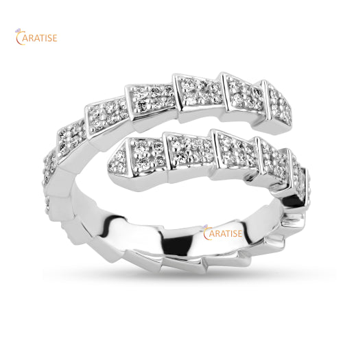 0.72 TDW Round Cut Moissanite Diamond Eternity Band Ring 925 Silver