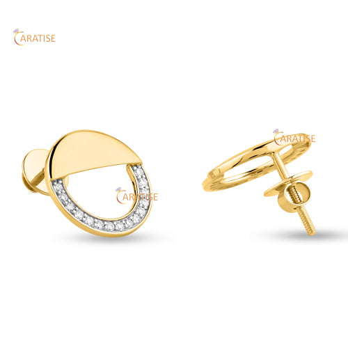 0.30 TDW Round Cut Diamond Earring 925 Silver