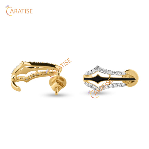 0.432 TDW Round Cut Diamond Earring 925 Silver