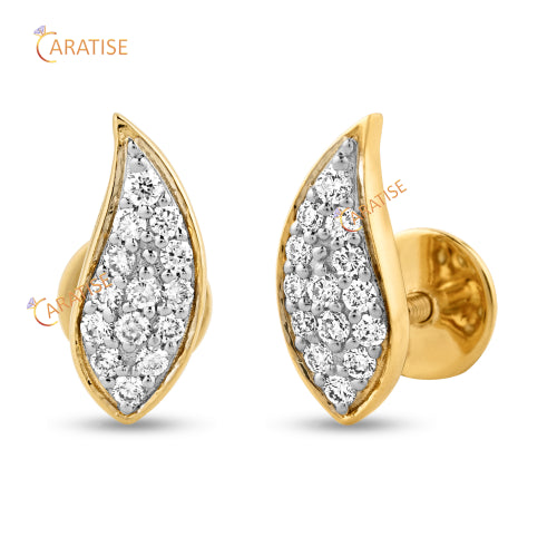 0.258 TDW Round Cut Diamond Earring | 925 Silver | Moissanite Diamond | Beautiful Present For Her