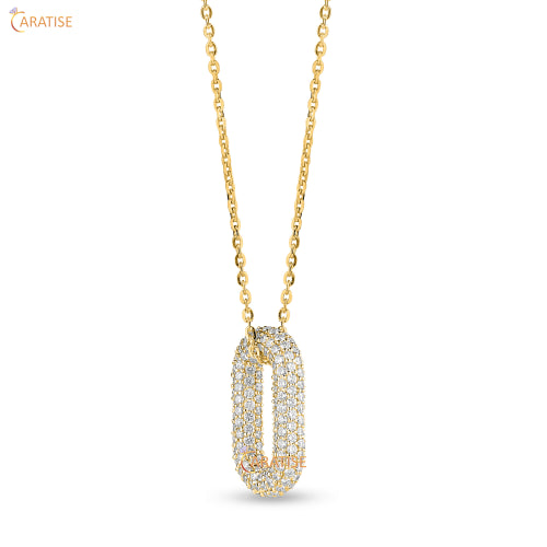 1.31 TDW Round Cut Diamond Custom Pendant 925 Silver