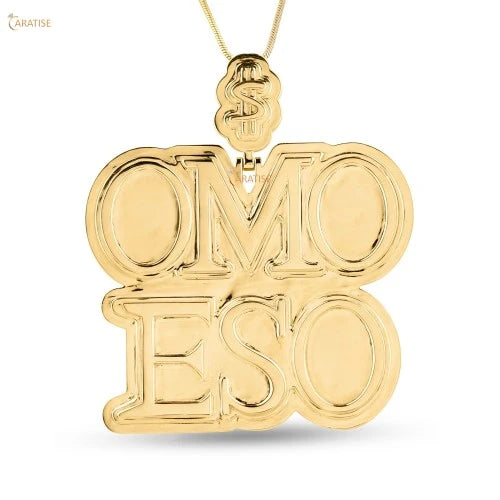 130.00 GM Yellow Gold Coated Custom Pendnat 925 Silver