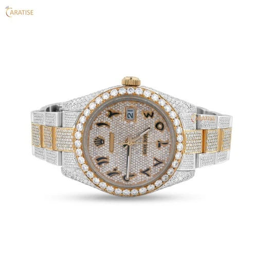 21.51 TDW Round Cut Moissanite Diamond Watch