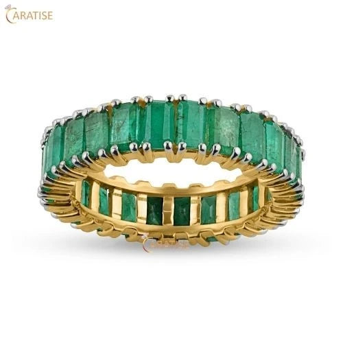 5.00 TDW F.G. Emerald Cut Engagement Diamond 925 Silver