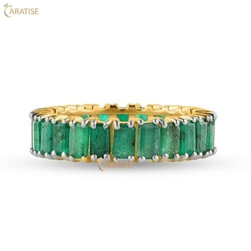 5.00 TDW F.G. Emerald Cut Engagement Diamond 925 Silver