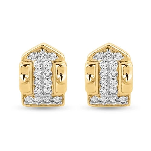 0.30 TDW Round Cut Diamond Earring 925 Silver