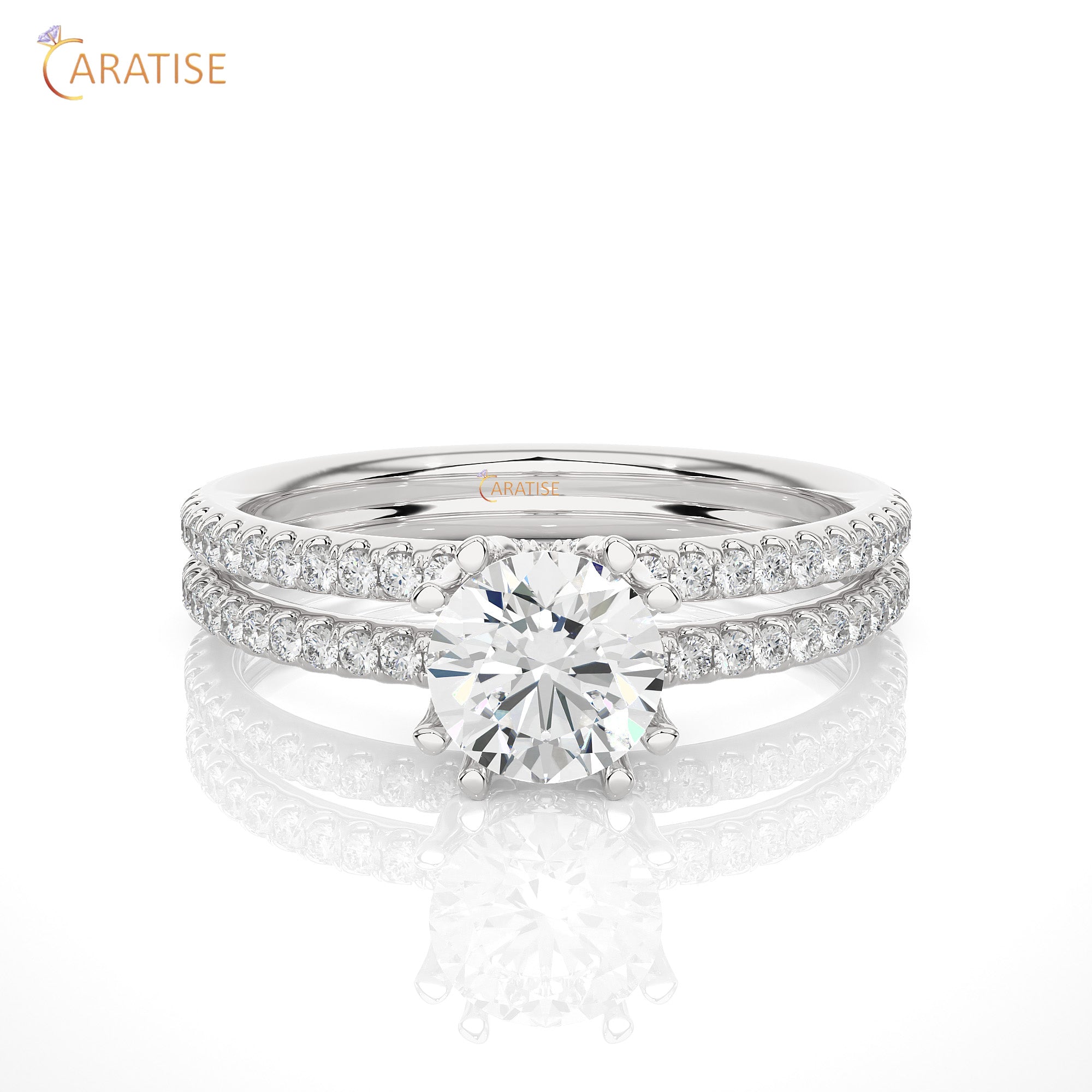 1.32 TDW Round Cut Women's Engagement Diamond Ring