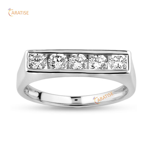 0.635 TDW Round Cut Moissanite Diamond Eternity Band Ring 925 Silver