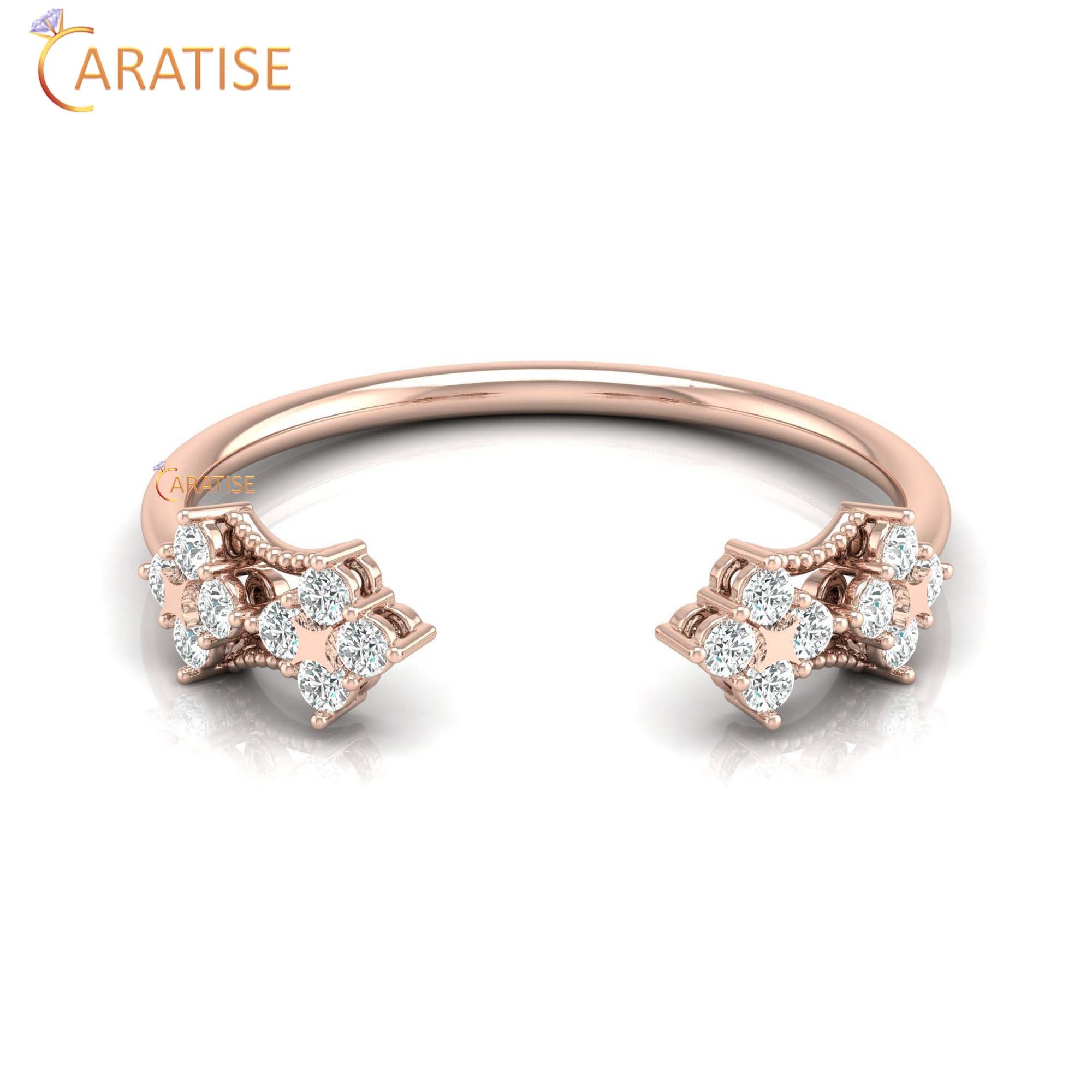 0.20 TDW Round Cut Minimalist Women's Diamond Ring
