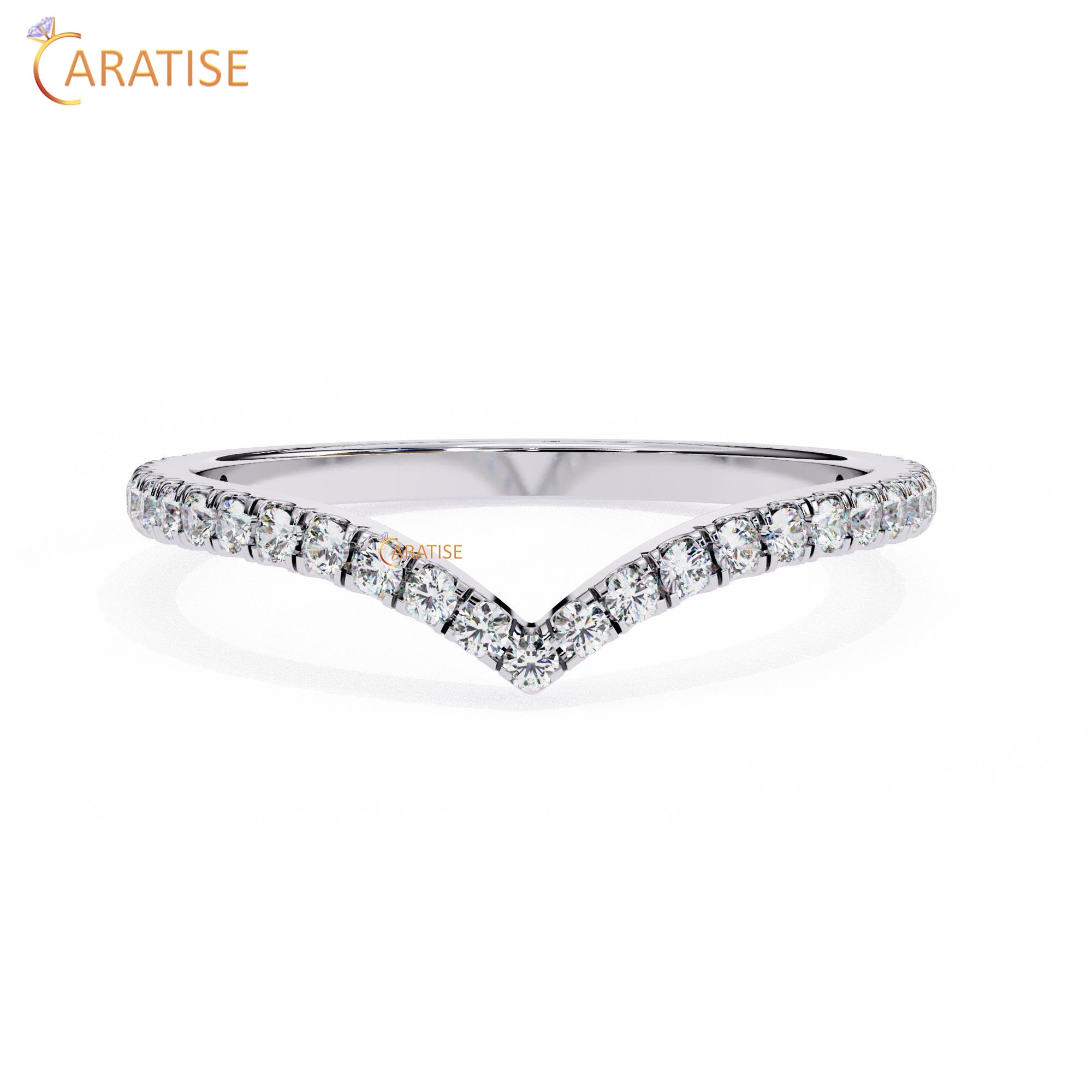 0.24 TDW Round Cut Diamond Women's Minimalist Ring