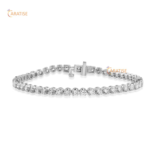1.94 CT Round Cut Diamond Tennis Bracelet 925 Silver