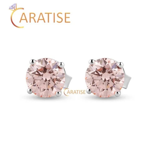 1.64 TDW F.P.Round Cut Earring Stud Earring