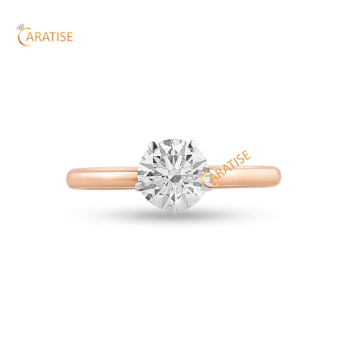 1.00 TDW Round Cut Moissanite Diamond Solitaire Ring 925 Silver