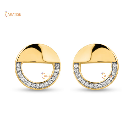 0.30 TDW Round Cut Diamond Earring 925 Silver