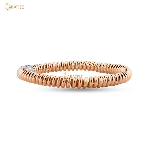 1.25 TDW Round Cut Diamond Bracelet 925 Silver