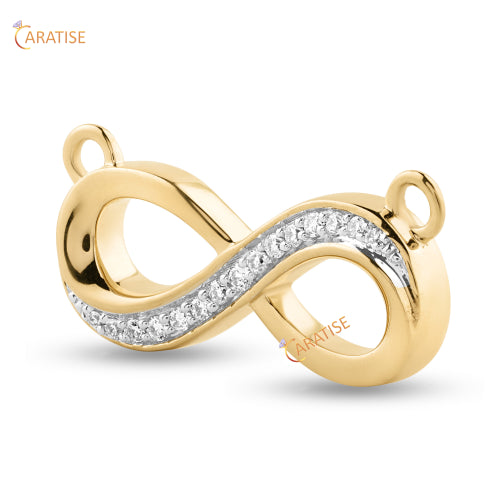 0.076 TDW Round Cut Diamond Custom Pendant 925 Silver