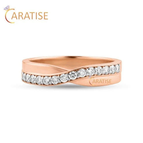 0.294 TDW Round Cut Diamond Eternity Band Ring 925 Silver