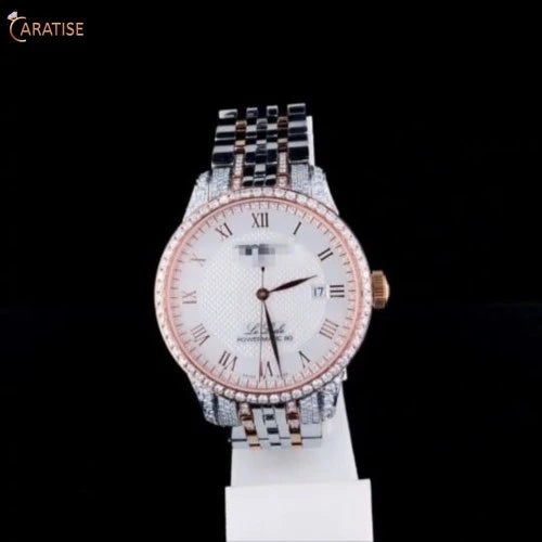 5.85 TDW Round Cut Diamond Watch | Stainless Steel | Elegant Moissanite Diamond Watch | Gift For Her | EF-VS Color