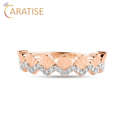 0.23 TDW Round Cut Diamond Eternity Band Ring 925 Silver