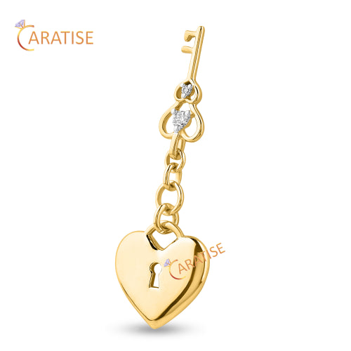 0.06 TDW Round Cut Diamond Heart Pendant 925 Silver